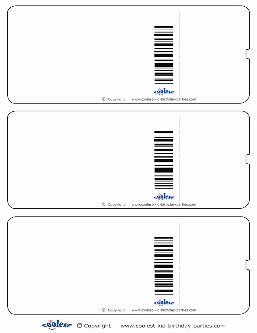 Printable event Ticket Template Free Lovely Blank Ticket Template Mughals