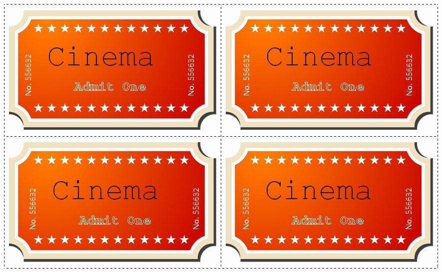 Printable Movie Tickets Template Beautiful 30 Free Movie Ticket Templates Printable Word formats