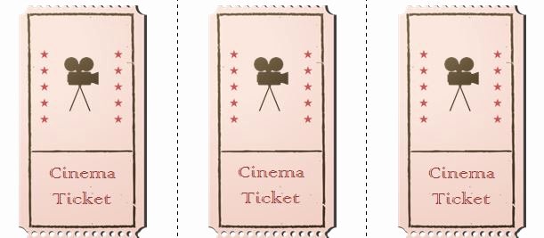 Printable Movie Tickets Template Elegant 40 Free Editable Raffle &amp; Movie Ticket Templates