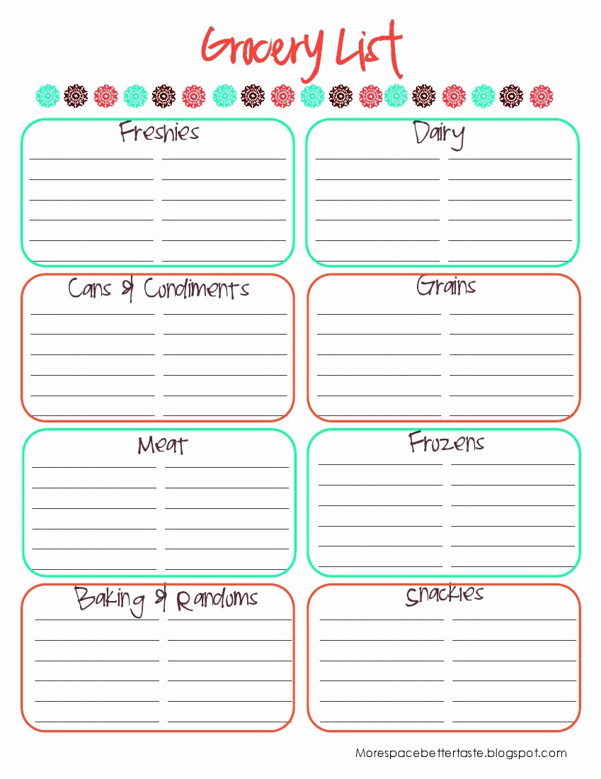Printable Shopping List Template Inspirational organized Bee Home Lists &amp; Template Printables