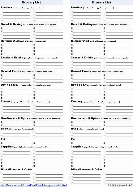 Printable Shopping List Template New Free Printable Grocery List and Shopping List Template