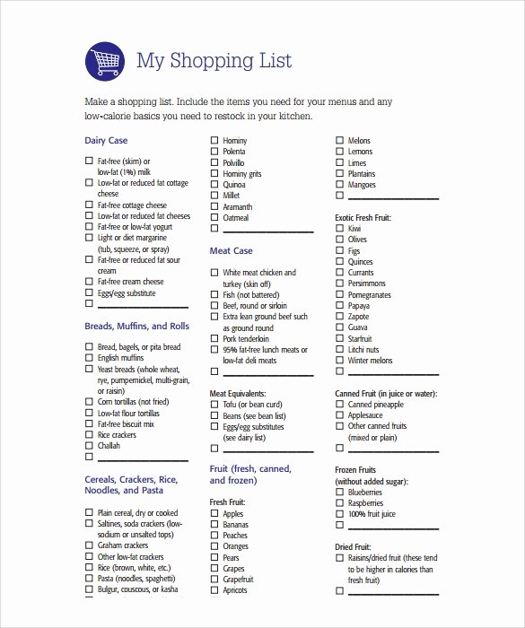 Printable Shopping List Template Unique 8 Shopping List Samples Examples Templates