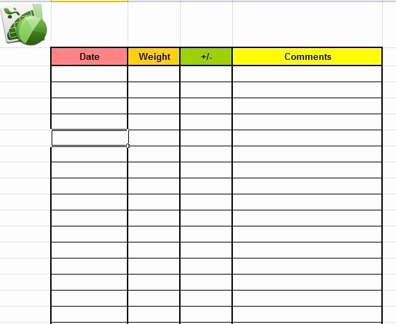 Printable Weight Loss Chart Template Best Of Weight Loss Journal Template Printable