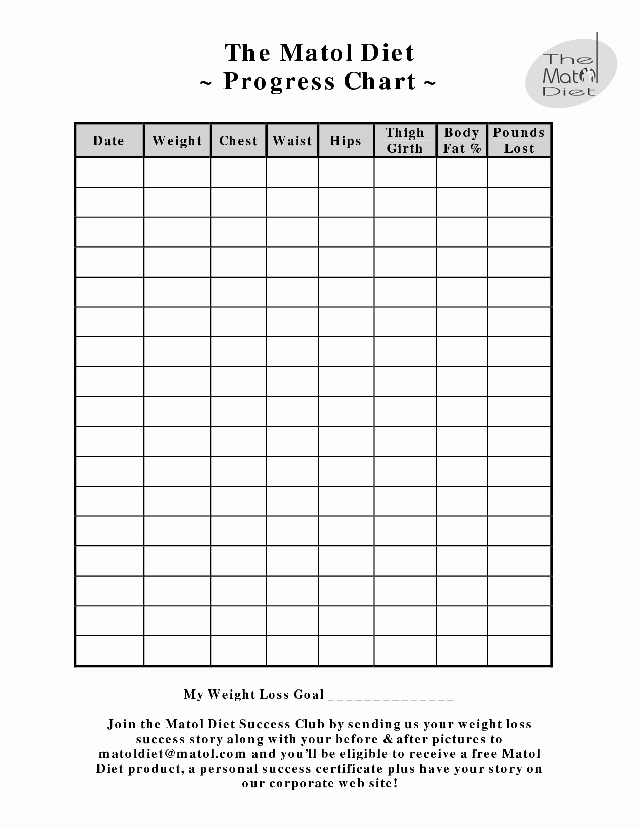 Printable Weight Loss Chart Template Lovely Weight Loss Template