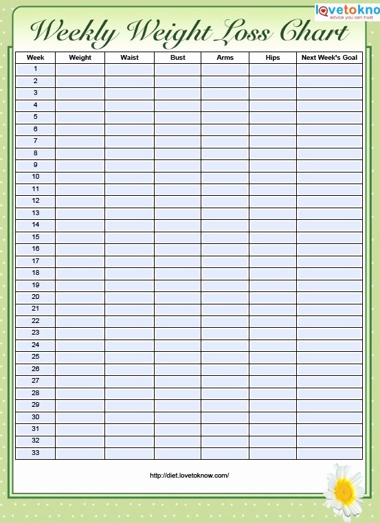 Printable Weight Loss Chart Template Luxury 13 Free Sample Weight Loss Log Templates – Printable Samples