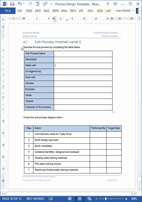 Process Flow Template Word Beautiful Business Process Design Templates – Ms Word Excel Visio