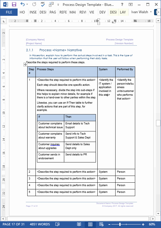Process Flow Template Word Best Of Business Process Design Templates – Ms Word Excel Visio