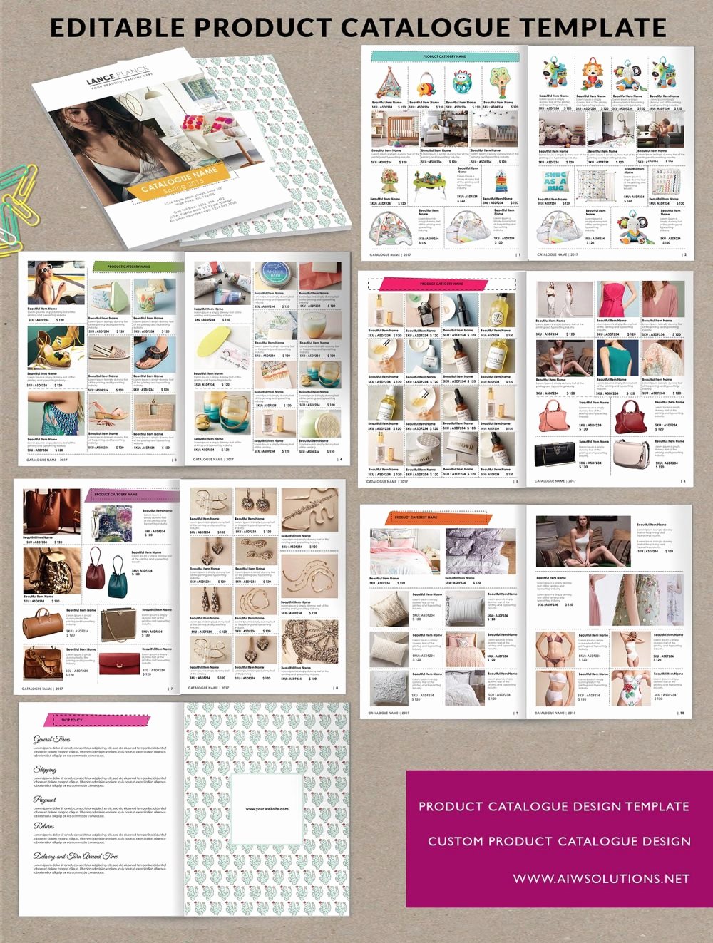 Product Catalog Design Template Luxury Product Catalog Template for Hat Catalog Shoe Catalog