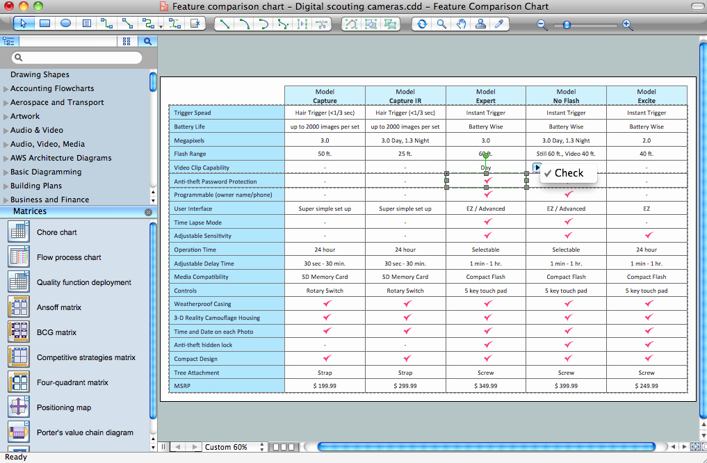 Product Comparison Template Excel Fresh Feature Parison Chart software