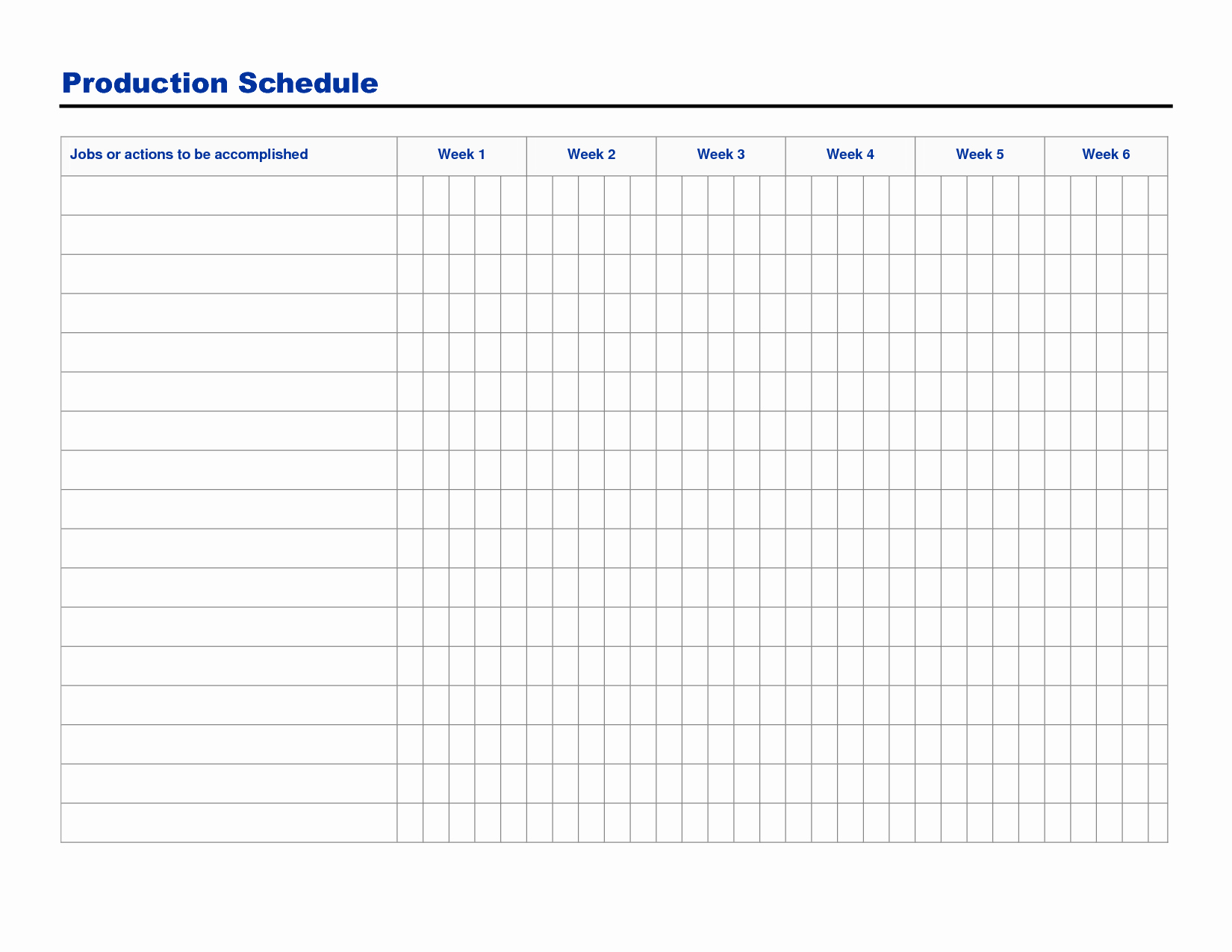 Production Schedule Excel Template New Free Printable Production Schedule Template and Sheet