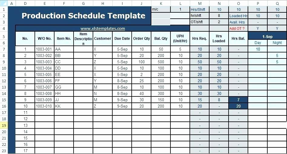 Production Schedule Template Excel Fresh Fancy Production Scheduling Template ornament Wordpress