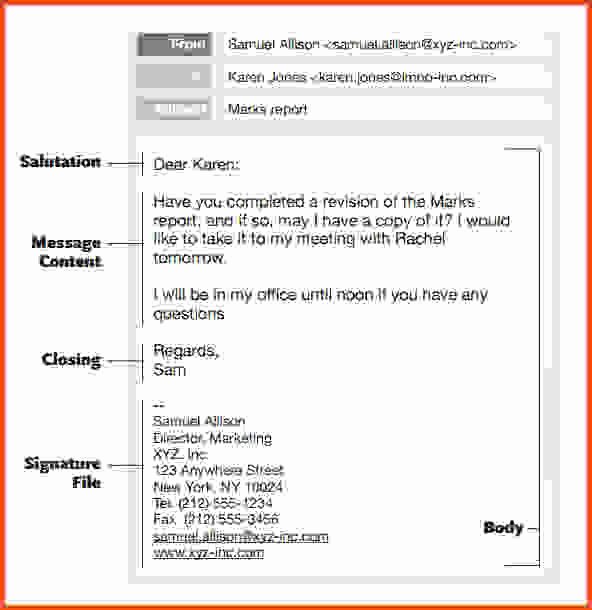 Professional E Mail Template New Professional Email format Templates