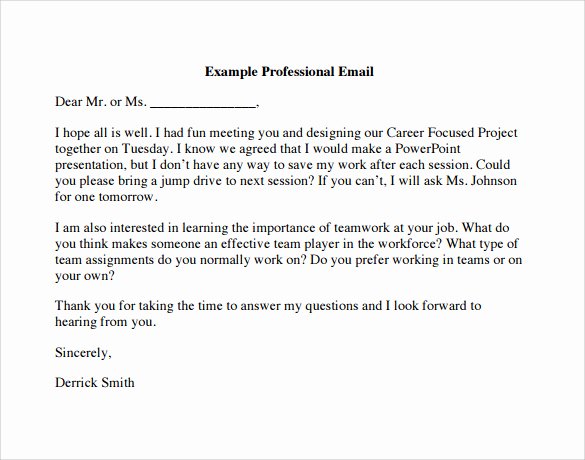 Professional Email Template Free Inspirational Email Presentation Template Professional Email Example