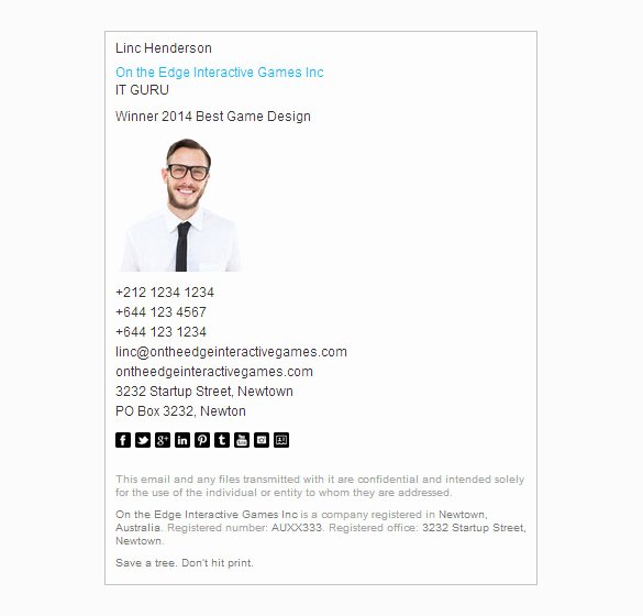 Professional Email Template Free New 15 Corporate Email Signature Templates Psd HTML