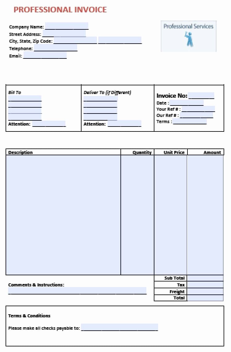 Professional Services Invoice Template Beautiful Invoice for Hours