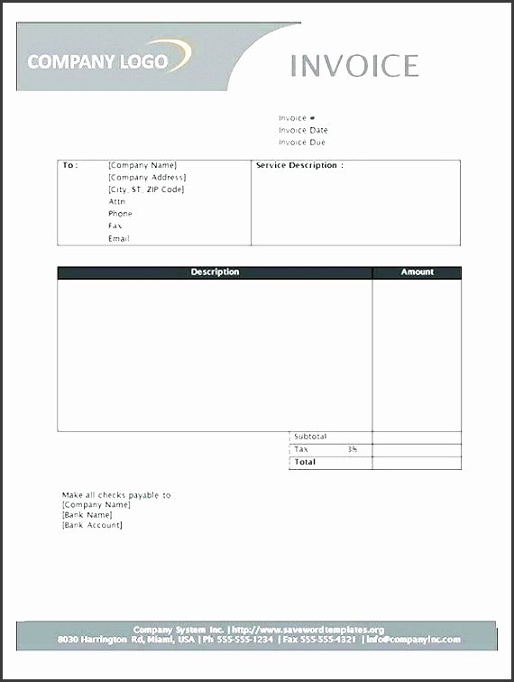 Professional Services Invoice Template Inspirational 7 Service Invoice Template Free Word Sampletemplatess