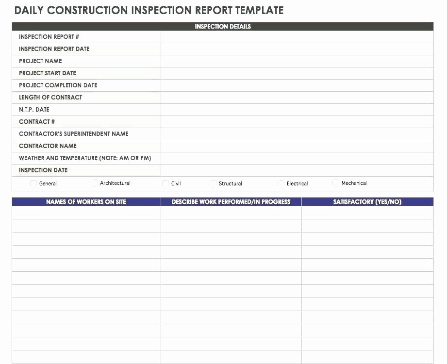 Progress Report Template Excel Awesome to New Job Progress Report Template Daily Work format In