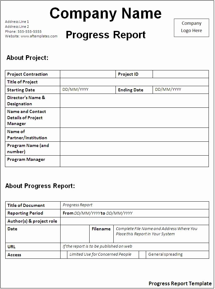 Progress Report Template Excel Lovely 8 Progress Report Templates Excel Pdf formats