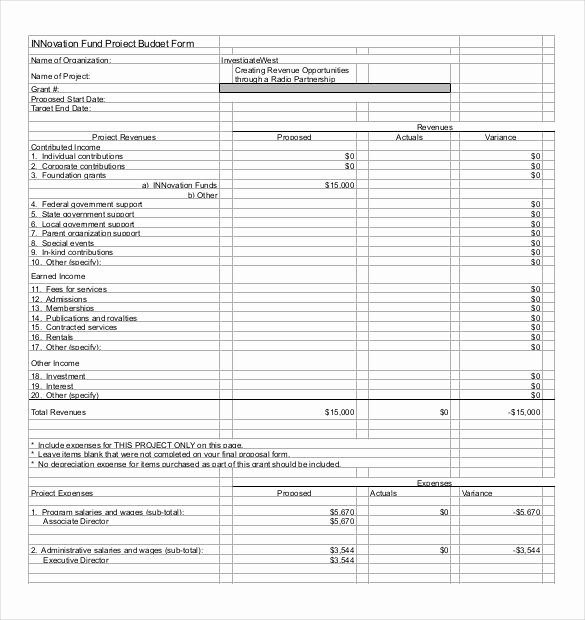 Project Budget Template Excel Awesome 11 Project Bud Templates