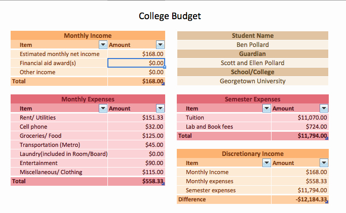 Project Budget Template Excel New Project Bud Excel Spreadsheet Free Construction