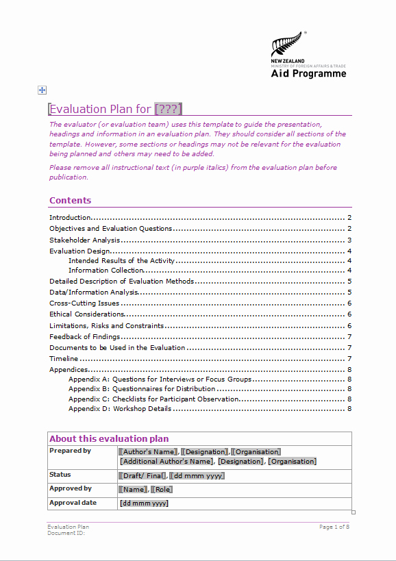 Project Evaluation Plan Template Lovely Stakeholder Mapping and Analysis