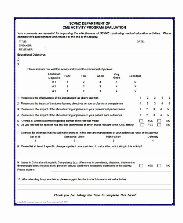 Project Evaluation Plan Template New Activity Evaluation form Template Activity Program