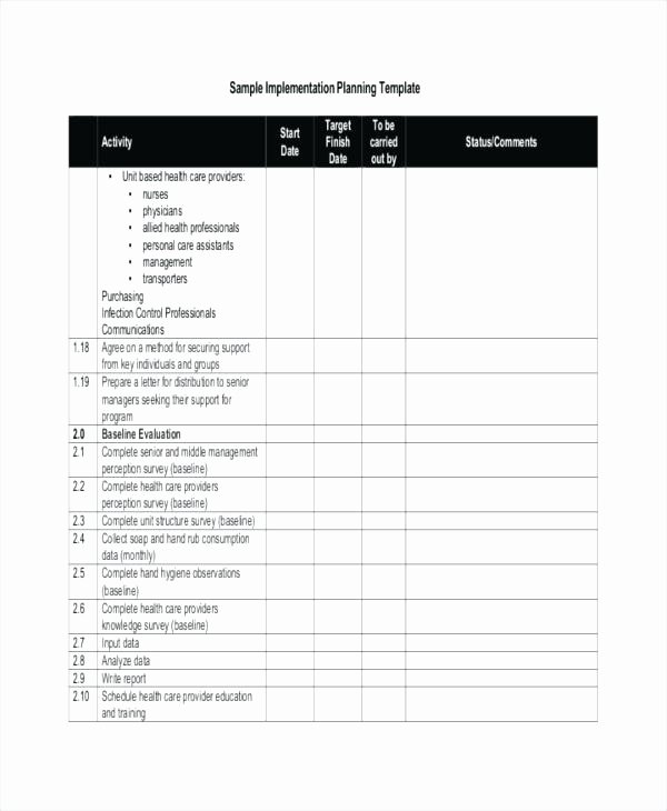 Project Implementation Plan Template Awesome Project Implementation Plan Template Simple software