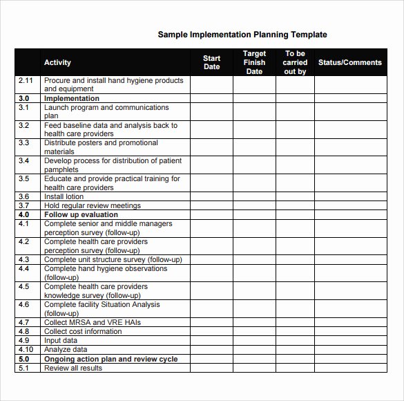 Project Implementation Plan Template Excel Elegant 11 Implementation Plan Templates – Pdf Word