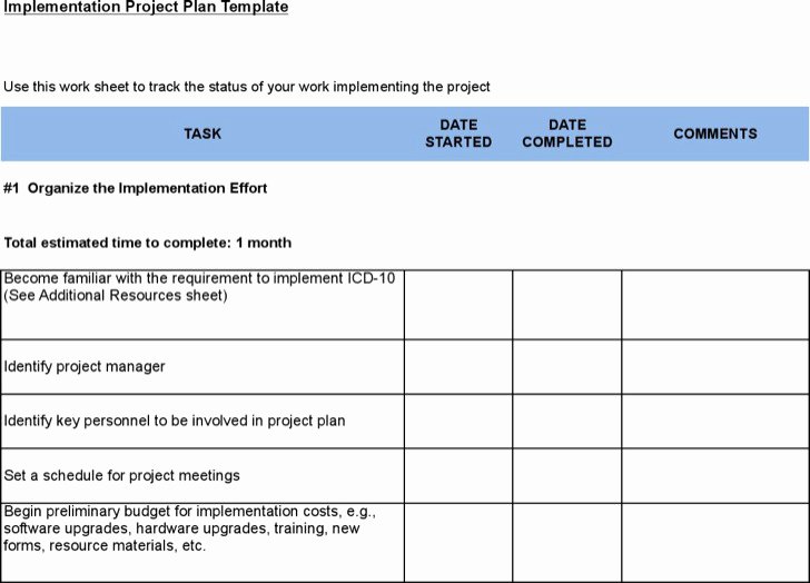 Project Implementation Plan Template Inspirational 6 Sample Project Implementation Plan Templates Free Download