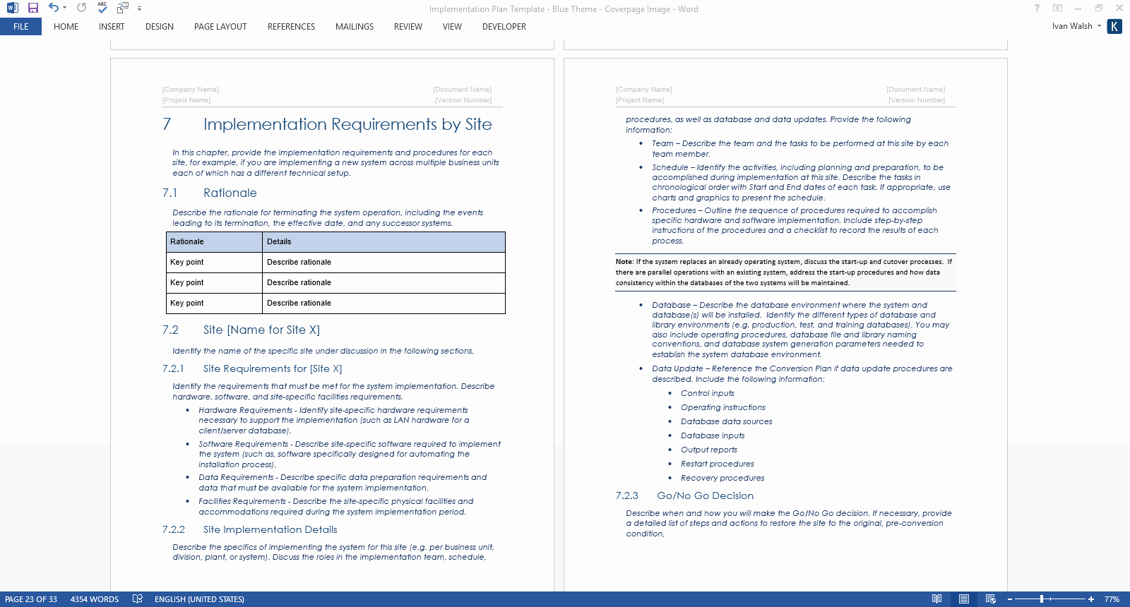 Project Implementation Plan Template Inspirational Implementation Plan Template Ms Word
