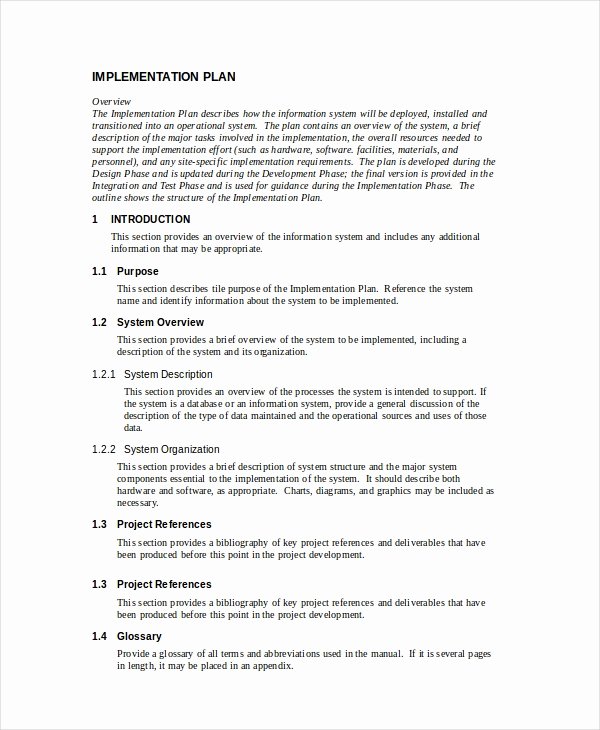 Project Implementation Plan Template Lovely 15 Project Plan Templates