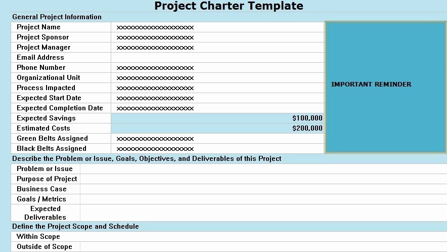 Project Management Charter Template Awesome Project Charter Template Excel Projecttactics