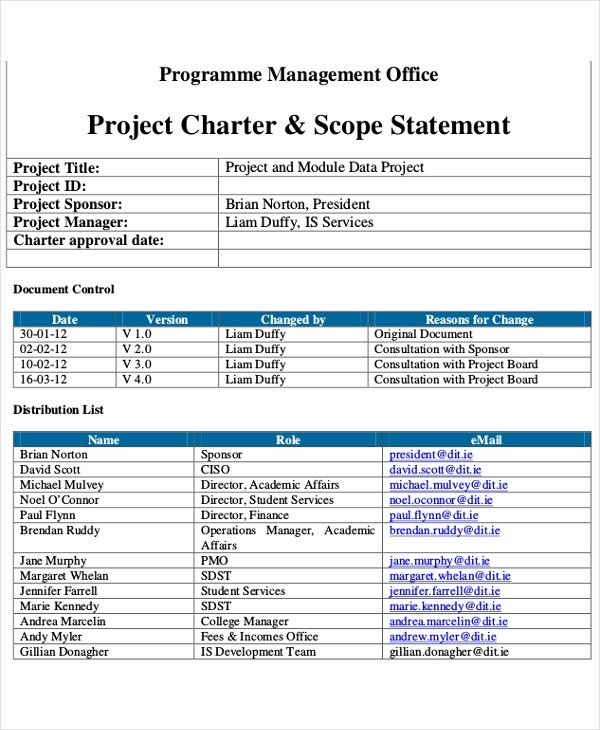 Project Management Charter Template Luxury 8 Project Charter Templates Free Pdf Word Documents