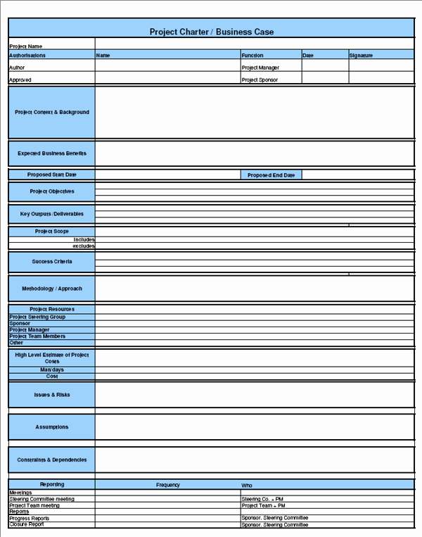 Project Management Charter Template Unique Project Charter Example Structure