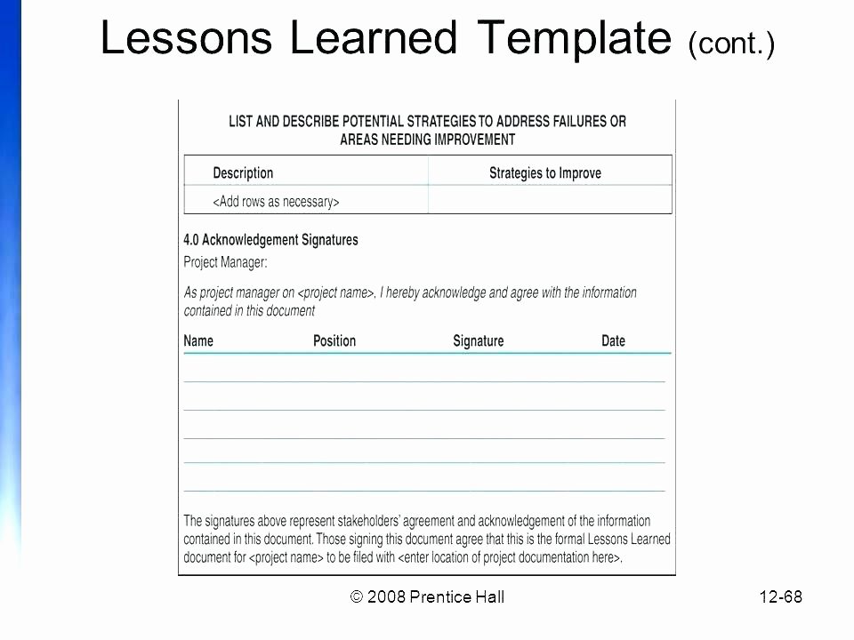 Project Management Lessons Learned Template Beautiful Project Management Lessons Learned Template Pmi Learnt