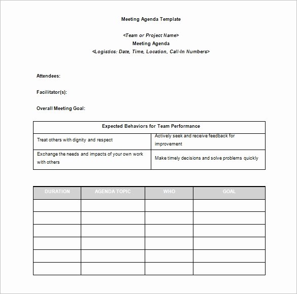 Project Management Meeting Agenda Template Fresh Agenda Template – 24 Free Word Excel Pdf Documents