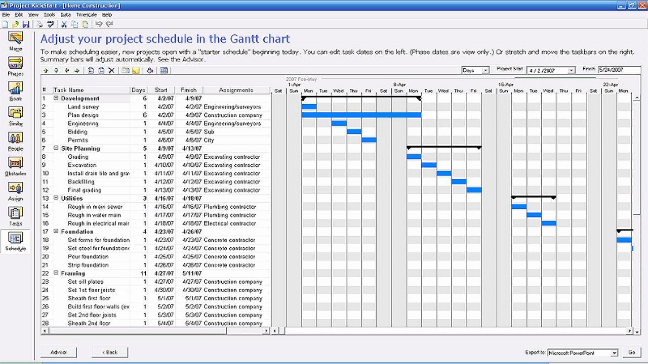 Project Management Schedule Template Lovely Construction Work Plan Construction Project Management