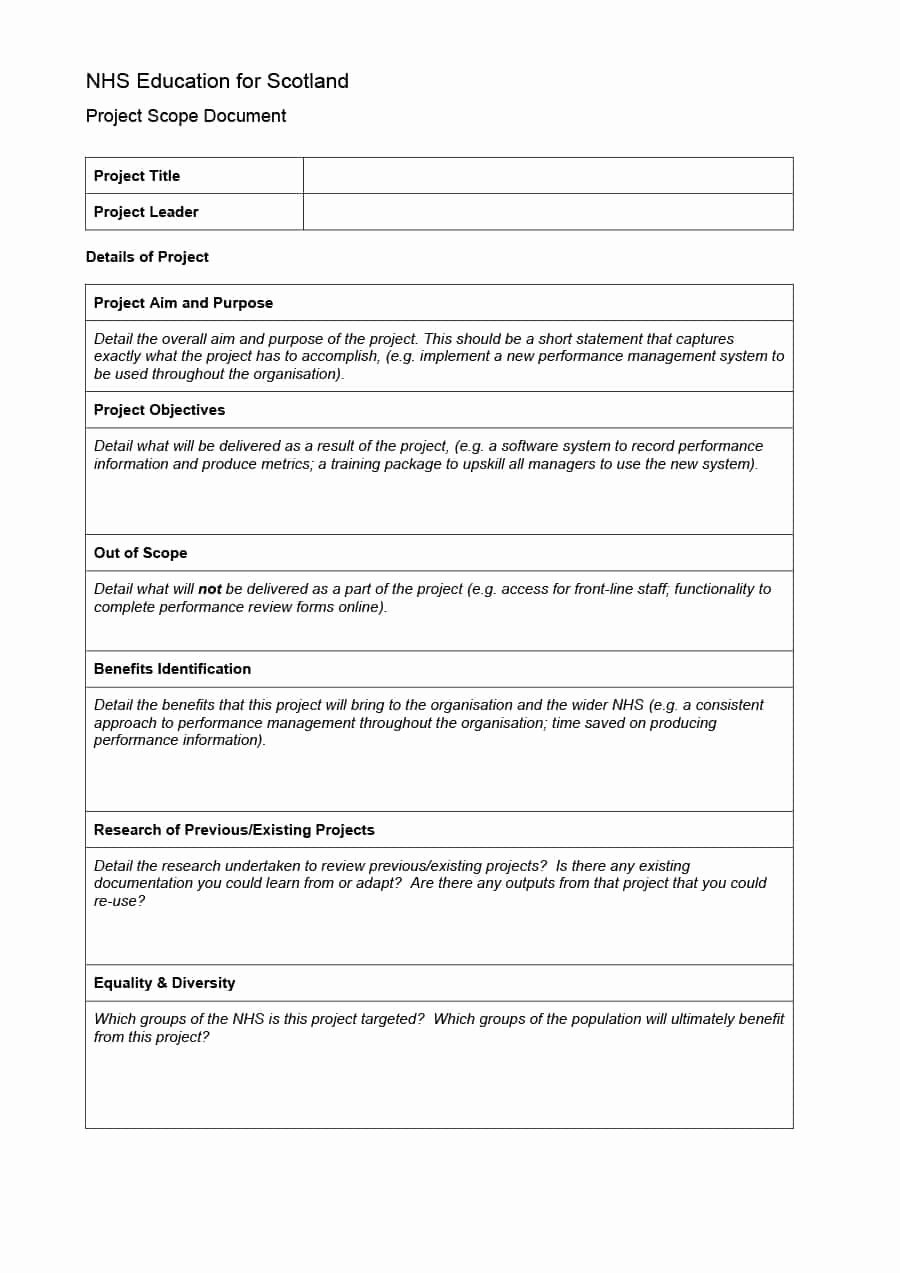 Project Management Scope Template Beautiful Projectcopetatement Templates Examples Template Lab