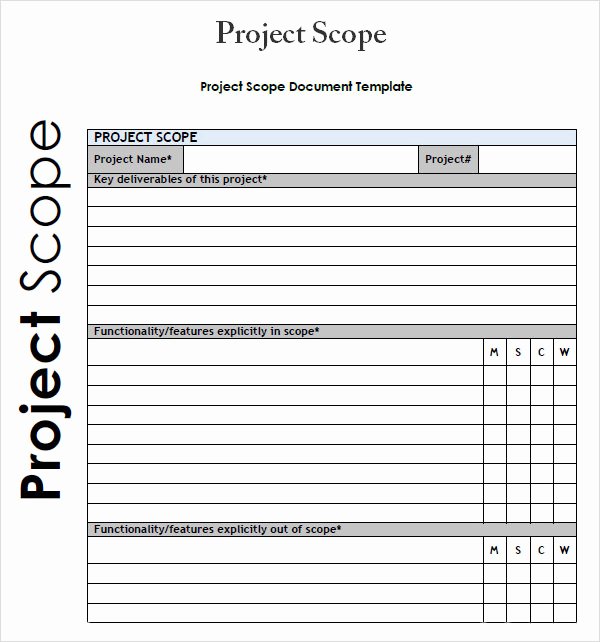 Project Management Template Word Awesome 8 Sample Project Scope Templates – Pdf Word