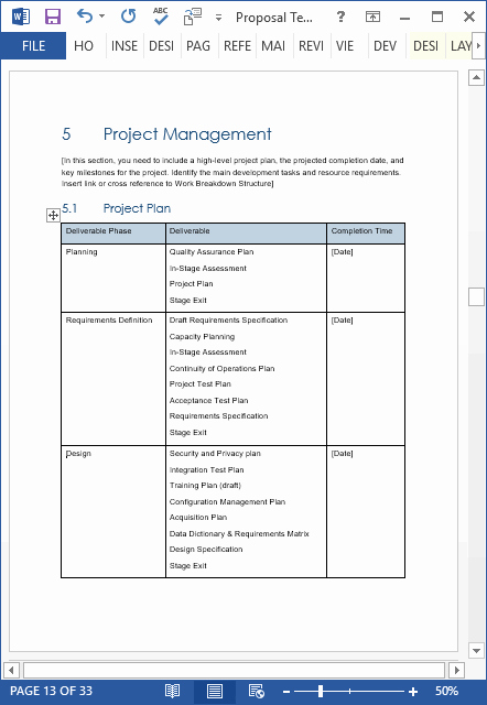 Project Management Word Template Lovely Proposal Templates 10 X Ms Word Designs 2 X Excel