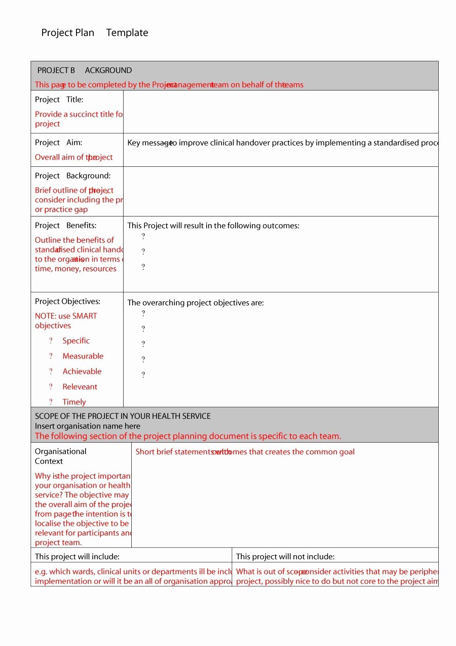 Project Plan Outline Template Best Of 48 Professional Project Plan Templates [excel Word Pdf