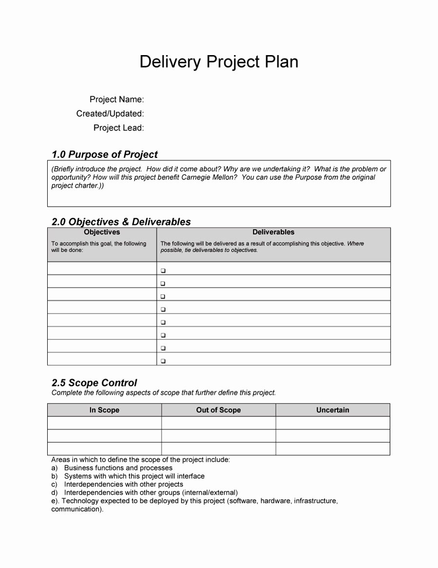 Project Plan Outline Template Inspirational 48 Professional Project Plan Templates [excel Word Pdf