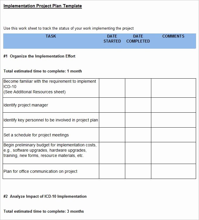 Project Plan Template Microsoft Word Beautiful Implementation Plan Template