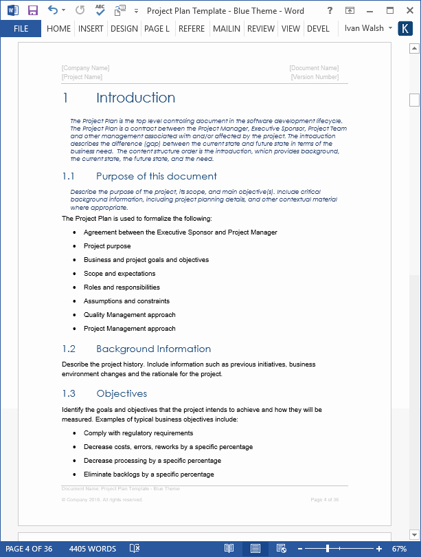 Project Plan Template Microsoft Word Lovely Project Plan Template – Download Ms Word &amp; Excel forms