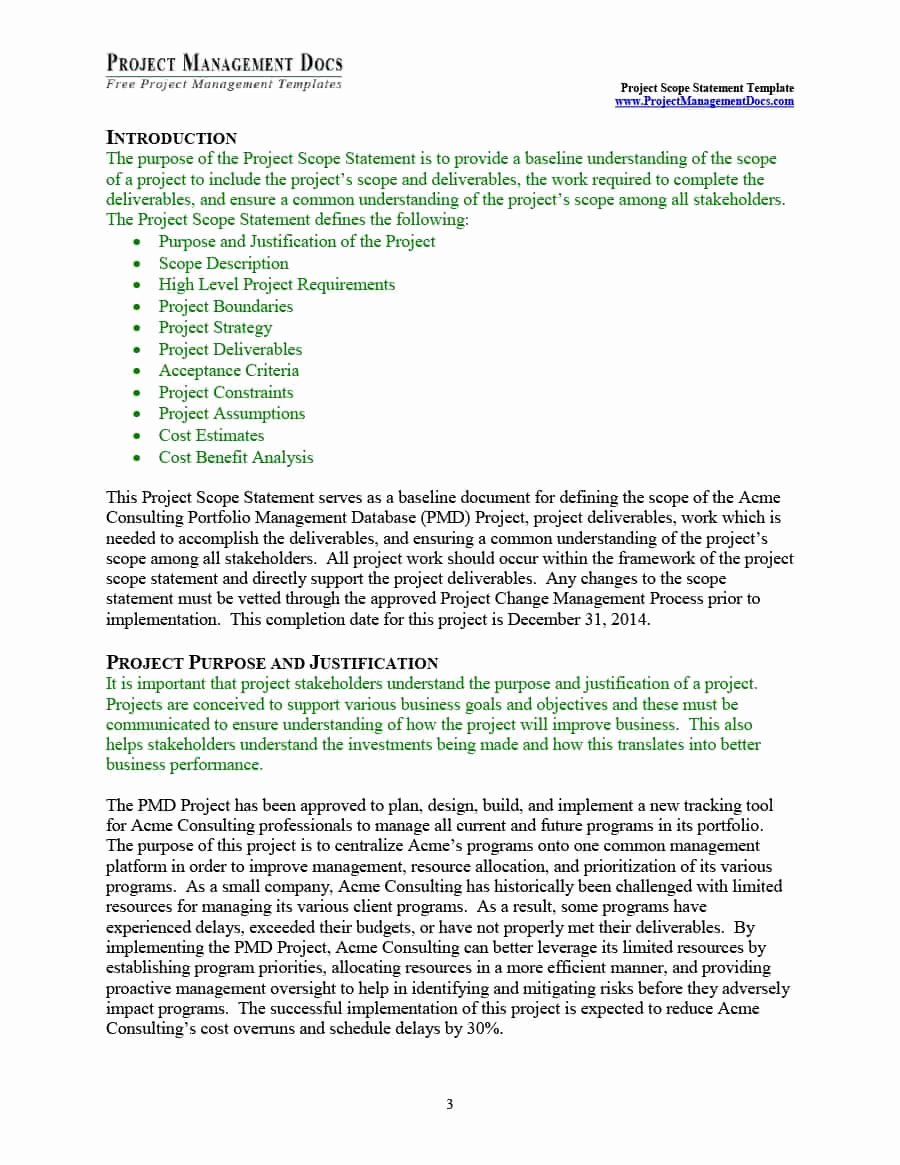 Project Scope Statement Template New 43 Project Scope Statement Templates &amp; Examples Template Lab