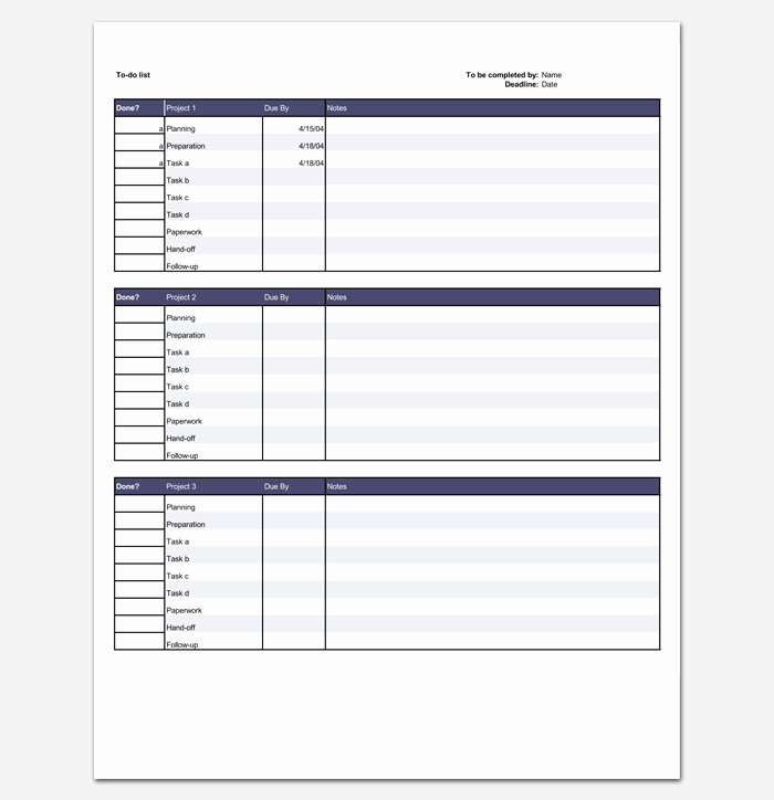 Project Task List Template Beautiful Project Task List Template 14 to Do Lists for Word