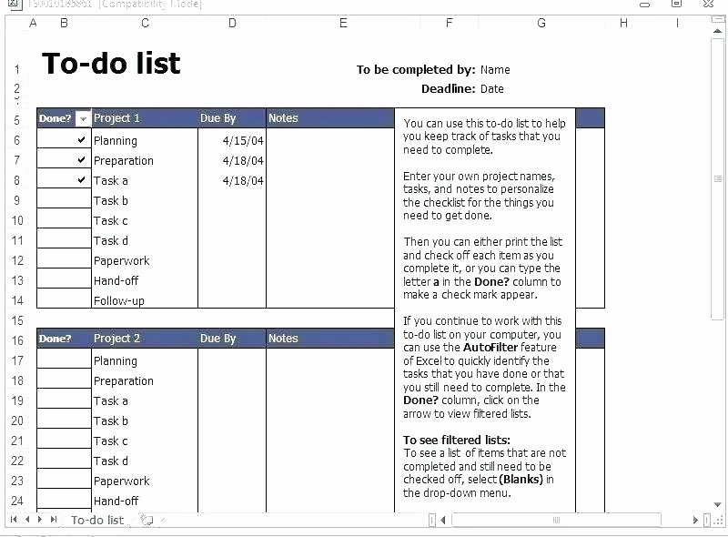 Project Task List Template Excel Best Of Project Task List Template Excel Monthly to Do Manager