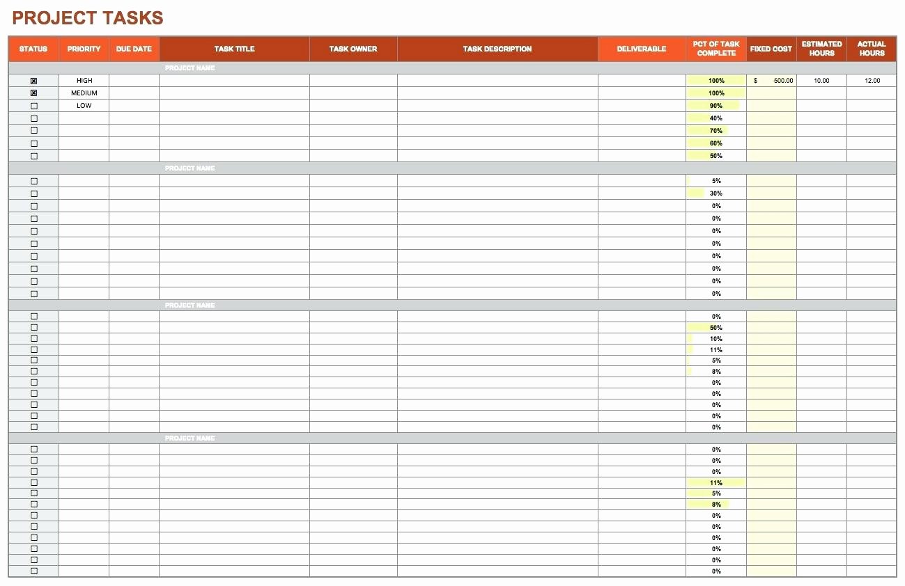 Project Task List Template Excel Best Of Template Project to Do List Template Excel