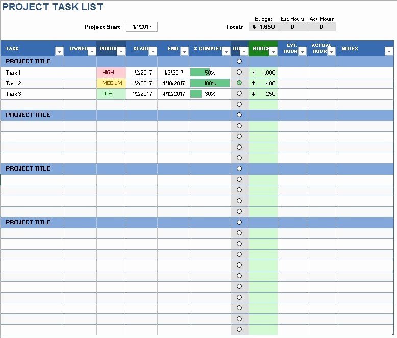 Project Task List Template Excel Elegant 7 Free Sample Project to Do List Templates Printable Samples