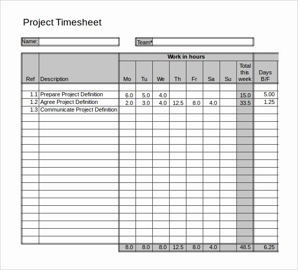 Project Timesheet Template Excel Inspirational 20 Project Timesheet Templates &amp; Samples Doc Pdf